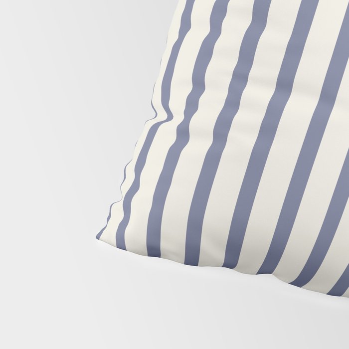 Blue And Cream Striped Pillow Sham Gallery Image 4
