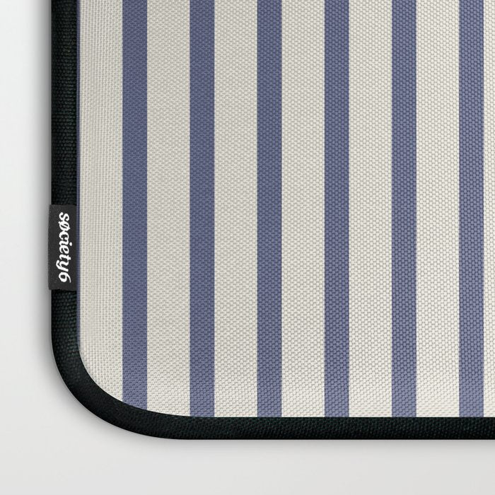 Blue And Cream Striped Laptop Sleeve Gallery Image 3