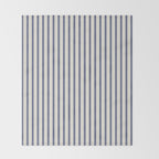 Blue And Cream Striped Throw Blanket Gallery Image 2