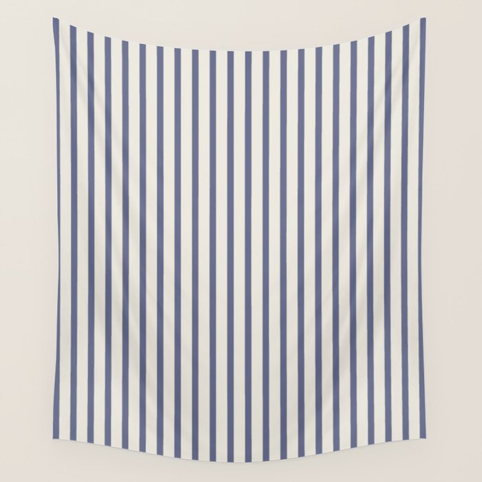 Blue And Cream Striped Wall Tapestry Gallery Image 1