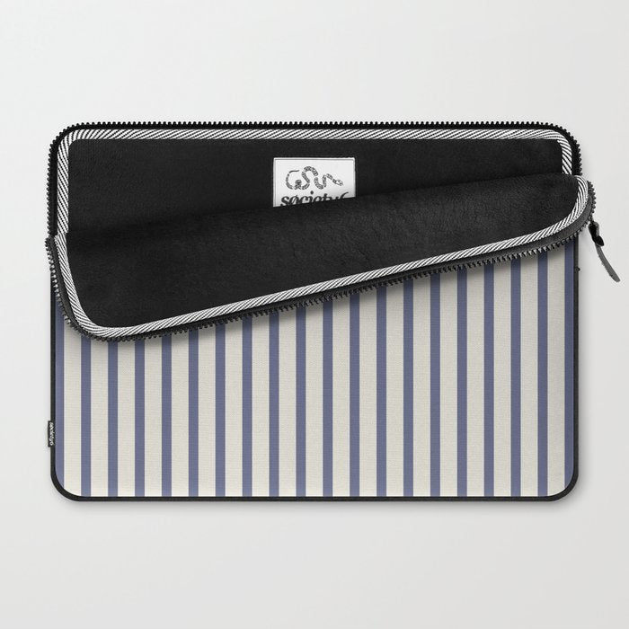 Blue And Cream Striped Laptop Sleeve Gallery Image 2