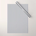 Blue And Cream Striped Wrapping Paper Gallery Image 1