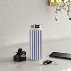 Blue And Cream Striped Water Bottle Gallery Image 4
