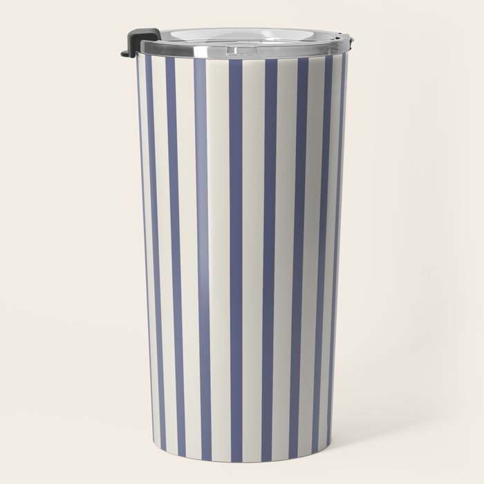 Blue And Cream Striped Travel Mug Gallery Image 3
