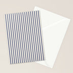 Blue And Cream Striped Stationery Card Gallery Image 2