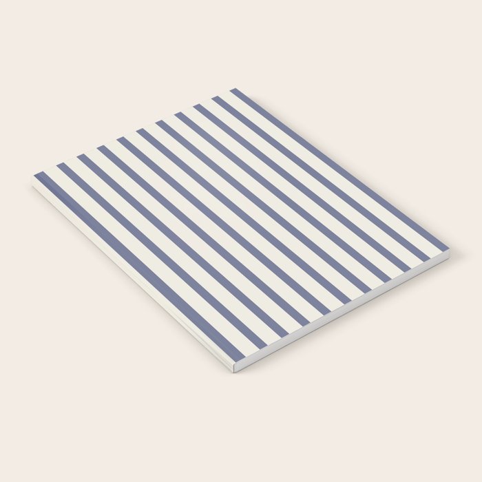 Blue And Cream Striped Notebook Gallery Image 1