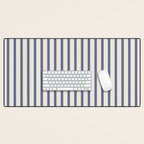 Blue And Cream Striped Desk Mat Gallery Image 1
