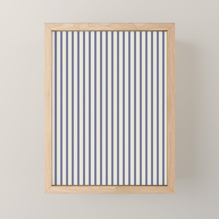 Blue And Cream Striped Mini Art Print Gallery Image 1
