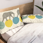 Travelling Elephants Pillow Sham Gallery Image 2