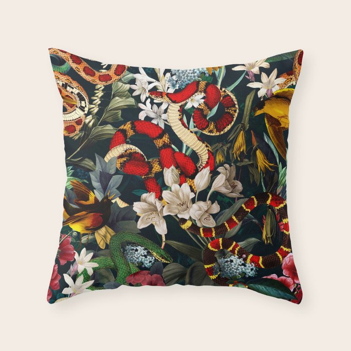 Birds and Snakes II Throw Pillow Gallery Image 6