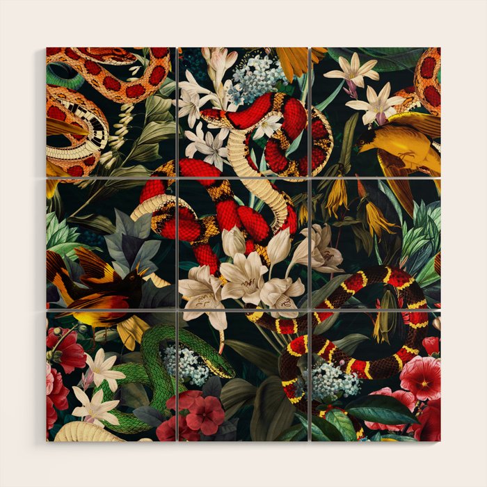 Birds and Snakes II Wood Wall Art Gallery Image 1