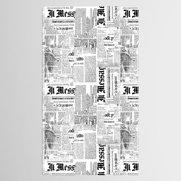 Black And White Collage Of Grunge Newspaper Fragments Tablecloth Gallery Image 2