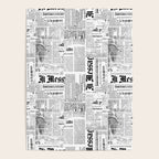 Black And White Collage Of Grunge Newspaper Fragments Poster Gallery Image 4