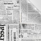 Black And White Collage Of Grunge Newspaper Fragments Wall Tapestry Gallery Image 3