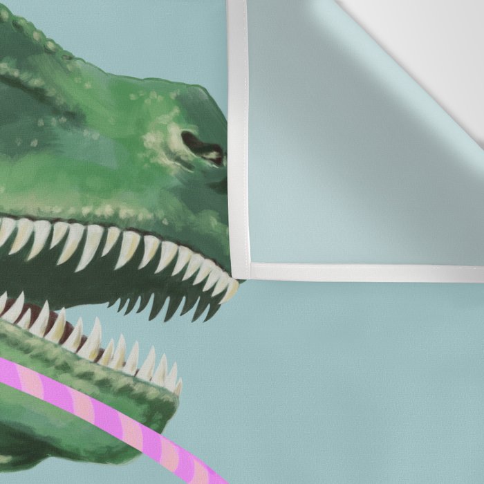 T-Rex the Hula Dancer in Green Wall Tapestry Gallery Image 3