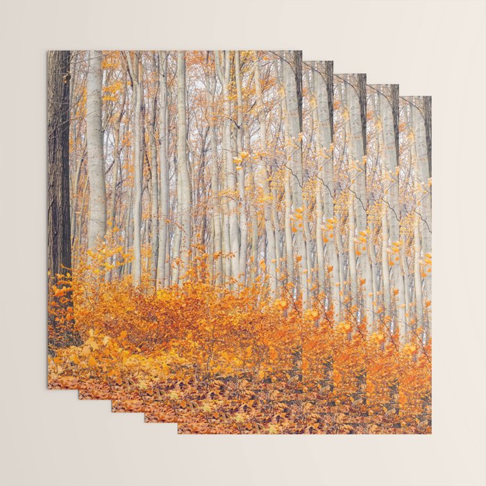 orange autumn Wrapping Paper Gallery Image 3