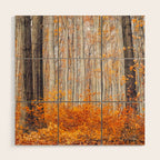 orange autumn Wood Wall Art Gallery Image 1