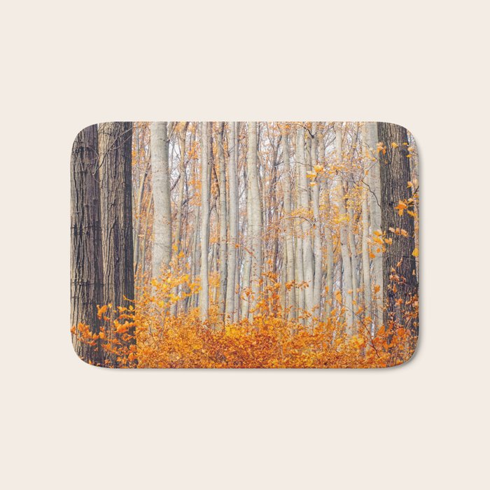 orange autumn Bath Mat Gallery Image 1