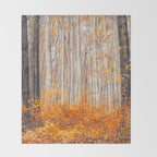 orange autumn Throw Blanket Gallery Image 2