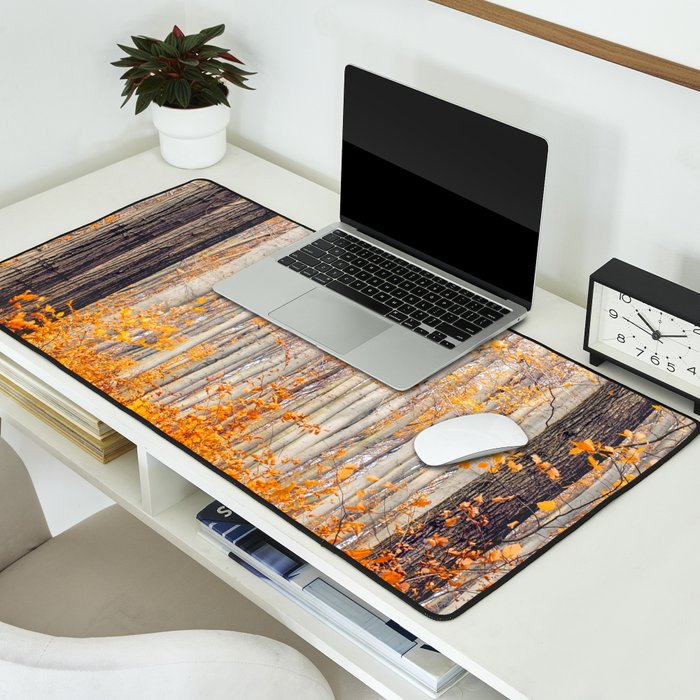 orange autumn Desk Mat Gallery Image 2