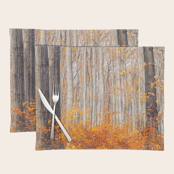 orange autumn Placemat Gallery Image 1