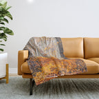 orange autumn Throw Blanket Gallery Image 1