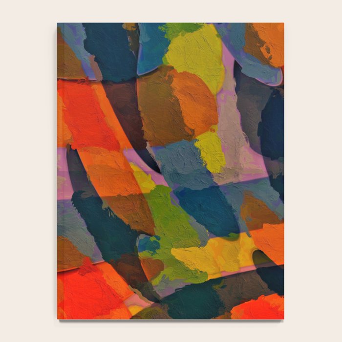 Promises Kept Abstract  Art - red teal orange mahogany olive slate gray Notebook Gallery Image 4