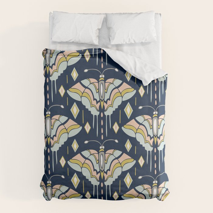 La Maison des Papillons - Midnight Duvet Cover Gallery Image 1