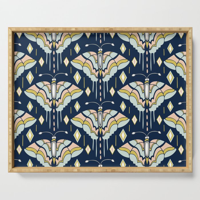 La Maison des Papillons - Midnight Serving Tray Gallery Image 1