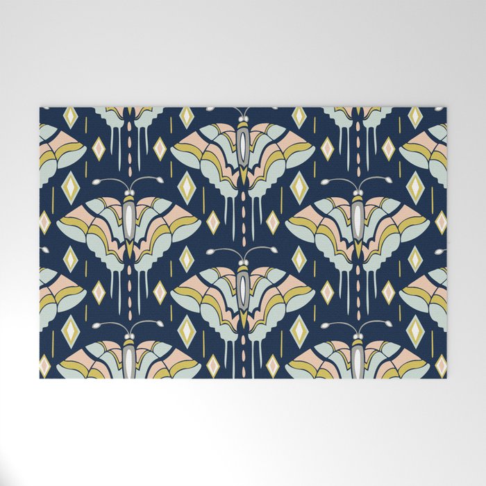 La Maison des Papillons - Midnight Welcome Mat Gallery Image 1