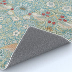 William Morris Strawberry Thief Aqua Blue Turquoise Rug Gallery Image 4