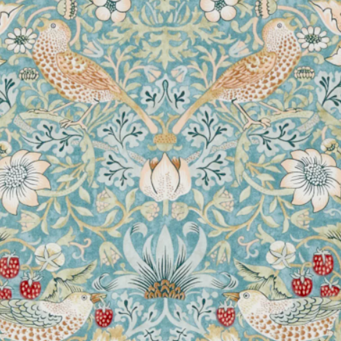 William Morris Strawberry Thief Aqua Blue Turquoise Coffee Mug Gallery Image 2