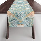William Morris Strawberry Thief Aqua Blue Turquoise Table Runner Gallery Image 1
