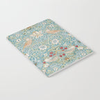 William Morris Strawberry Thief Aqua Blue Turquoise Notebook Gallery Image 2