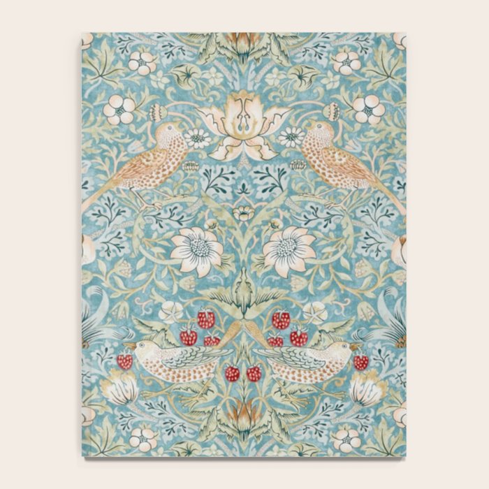 William Morris Strawberry Thief Aqua Blue Turquoise Notebook Gallery Image 4
