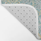 William Morris Strawberry Thief Aqua Blue Turquoise Bath Mat Gallery Image 2