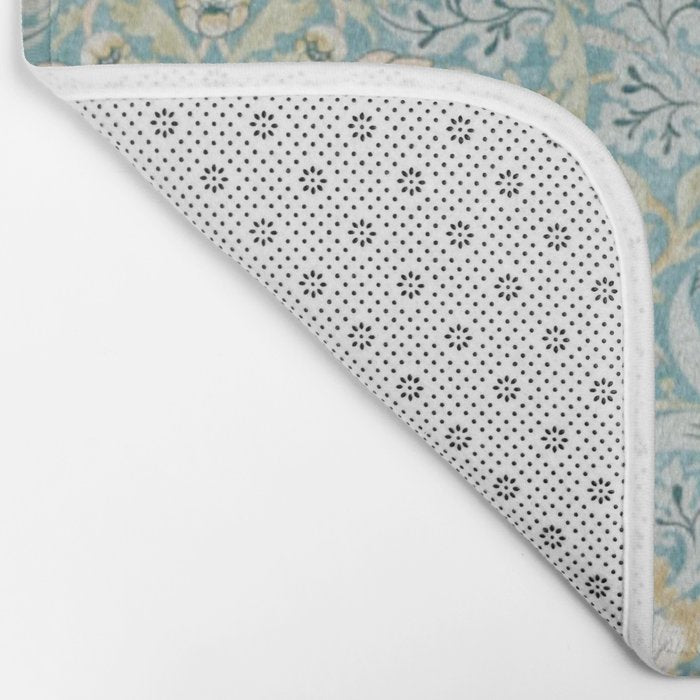 William Morris Strawberry Thief Aqua Blue Turquoise Bath Mat Gallery Image 2