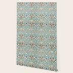 William Morris Strawberry Thief Aqua Blue Turquoise Wallpaper Gallery Image 2