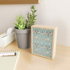William Morris Strawberry Thief Aqua Blue Turquoise Mini Art Print Gallery Image 2