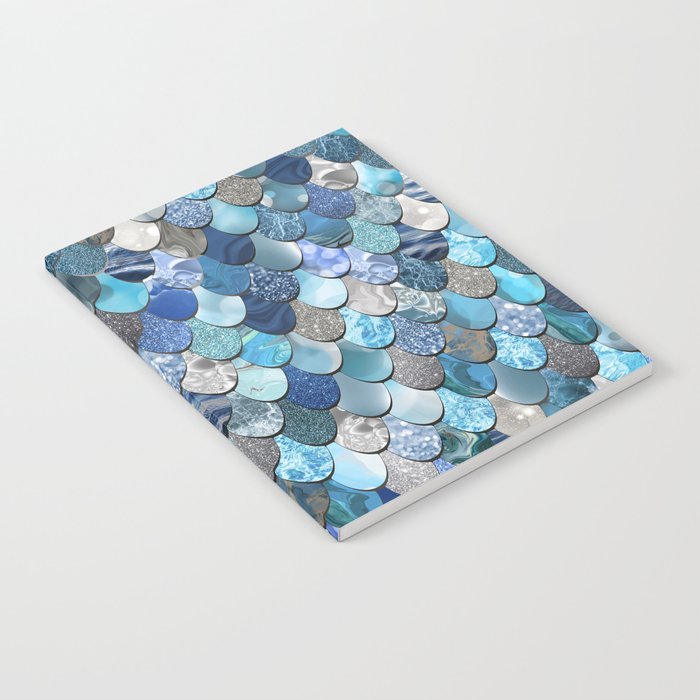 Mermaid Ocean Blue Pattern Notebook Gallery Image 2