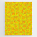 Bright Yellow and Orange Wispy Leaves Contemporary Pattern Jigsaw Puzzle Gallery Image 1