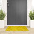 Bright Yellow and Orange Wispy Leaves Contemporary Pattern Welcome Mat Gallery Image 3