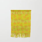Bright Yellow and Orange Wispy Leaves Contemporary Pattern Wall Hanging Gallery Image 1