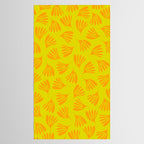Bright Yellow and Orange Wispy Leaves Contemporary Pattern Tablecloth Gallery Image 2