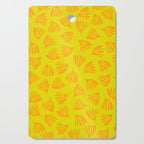 Bright Yellow and Orange Wispy Leaves Contemporary Pattern Cutting Board Gallery Image 1