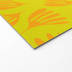 Bright Yellow and Orange Wispy Leaves Contemporary Pattern Welcome Mat Gallery Image 2
