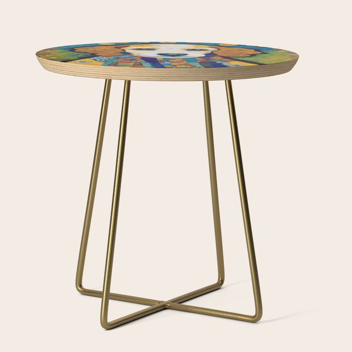 Gustav Klimt Dog with Colorful Scarf Side Table Gallery Image 1