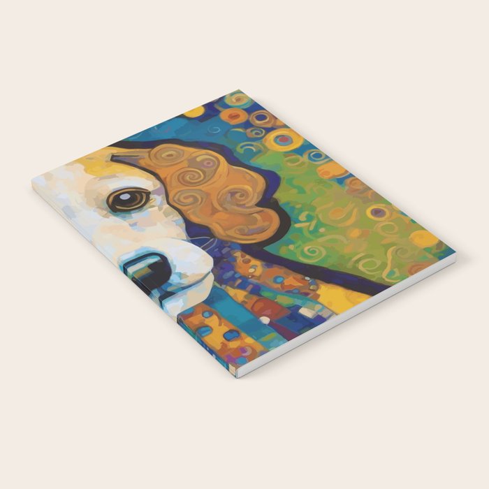 Gustav Klimt Dog with Colorful Scarf Notebook Gallery Image 1