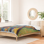 Gustav Klimt Dog with Colorful Scarf Duvet Cover Gallery Image 2