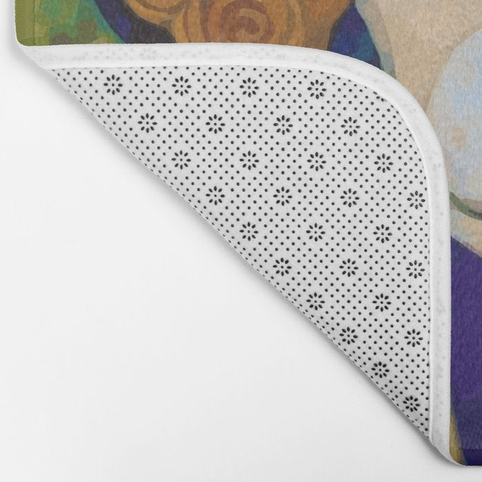 Gustav Klimt Dog with Colorful Scarf Bath Mat Gallery Image 2
